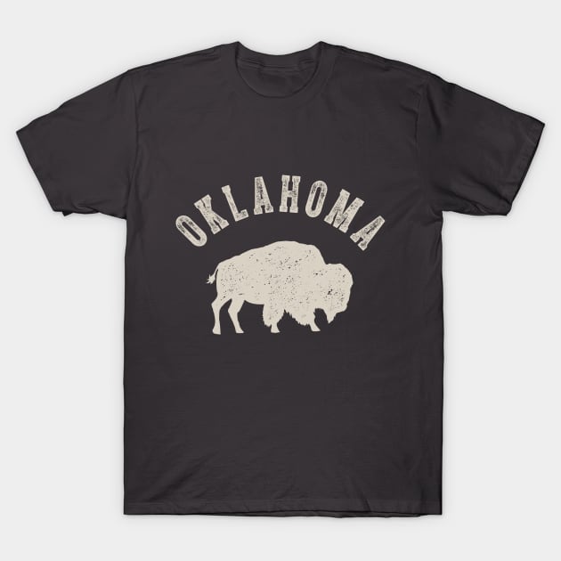 Vintage Oklahoma Buffalo Bison T-Shirt by MerchFrontier